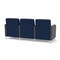 Lesro Siena Lounge Reception 3 Seat Tandem Seating, Brushed Steel, MD Ink Back, MD Ink Seat, RS Echo Panels SN3103 - alternate 2